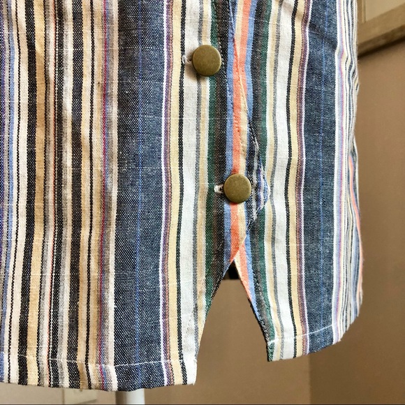 Altar’d State Striped Button A Line Skirt - Picture 7 of 13